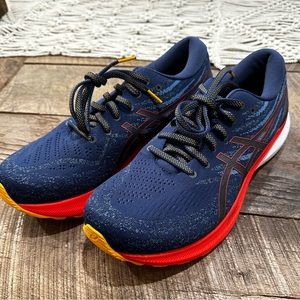 ASICS Men's Gel-Kayano 29 Running Shoes - Deep Ocean / Cherry Tomato - US 11